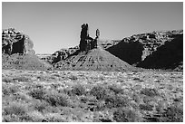 Valley of the Gods. Bears Ears National Monument, Utah, USA ( black and white)