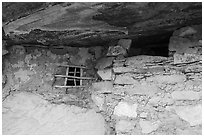 Jailhouse Ruin, lower level. Bears Ears National Monument, Utah, USA ( black and white)