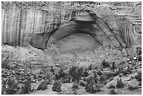 Alcove, Long Canyon. Grand Staircase Escalante National Monument, Utah, USA ( black and white)