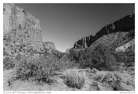 Long Canyon. Grand Staircase Escalante National Monument, Utah, USA (black and white)