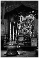 Altar. Ho Chi Minh City, Vietnam (black and white)