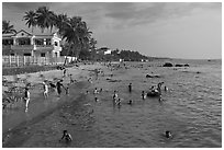Long Beach, Duong Dong. Phu Quoc Island, Vietnam (black and white)
