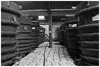 Fish Sauce factory, Duong Dong. Phu Quoc Island, Vietnam (black and white)