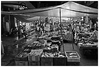 Night market. Ho Chi Minh City, Vietnam ( black and white)