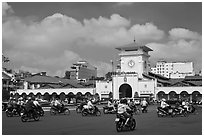 Ben Thanh Market. Ho Chi Minh City, Vietnam ( black and white)