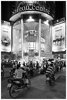 Saigon Center at night. Ho Chi Minh City, Vietnam (black and white)