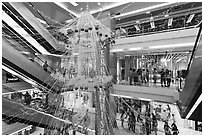 Shopping mall. Ho Chi Minh City, Vietnam (black and white)
