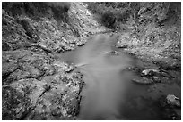 Fairy Stream flowing in gorge. Mui Ne, Vietnam ( black and white)
