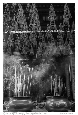 Incense sticks and coils, Thien Hau Pagoda. Cholon, District 5, Ho Chi Minh City, Vietnam