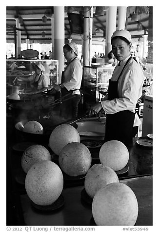 Crispy spherical shells beeing prepared. Mekong Delta, Vietnam