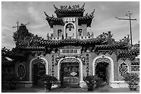 Quan Cong temple. Hoi An, Vietnam ( black and white)