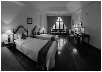 Saigon Morin Hotel guestroom. Hue, Vietnam ( black and white)