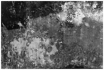 Weathered wall with bullet holes, citadel. Hue, Vietnam (black and white)