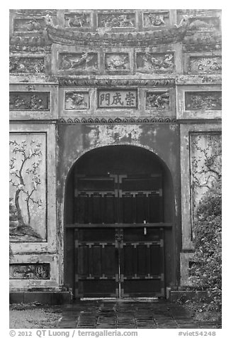 Decorated gate, imperial citadel. Hue, Vietnam