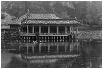 Xung Khiem Pavilion, Tu Duc Mausoleum. Hue, Vietnam ( black and white)