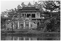 Newly built temple, Thanh Toan. Hue, Vietnam ( black and white)