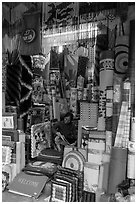Store selling mats and rugs, old quarter. Hanoi, Vietnam ( black and white)