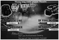 Camera use regulations, Thang Long Theatre. Hanoi, Vietnam ( black and white)