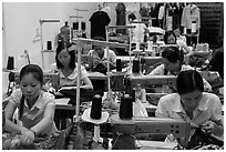 Sewing factory. Vietnam ( black and white)
