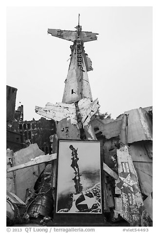 Wreckage of downed B52 bomber. Hanoi, Vietnam