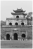 Doan Mon Gate, Hanoi Citadel. Hanoi, Vietnam ( black and white)