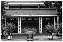 Tran Hung Dao temple. Ho Chi Minh City, Vietnam (black and white)