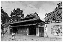 Temple dedicated to Marshal Le Van Duyet , Binh Thanh district. Ho Chi Minh City, Vietnam ( black and white)