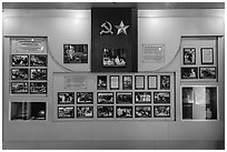Historic photos, Ho Chi Minh Museum. Ho Chi Minh City, Vietnam ( black and white)