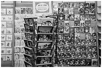 Postcard rack. Ho Chi Minh City, Vietnam ( black and white)
