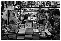 Souvenir store in central post office. Ho Chi Minh City, Vietnam ( black and white)