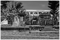Vo Family cemetery. Tra Vinh, Vietnam ( black and white)