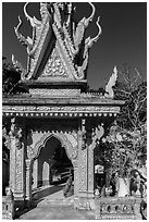Spirit house, Ang Pagoda. Tra Vinh, Vietnam ( black and white)