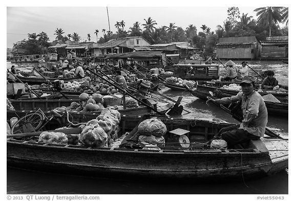Phung Diem floating market. Can Tho, Vietnam