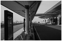 Departure level, Tan Son Nhat International Airport. Ho Chi Minh City, Vietnam ( black and white)