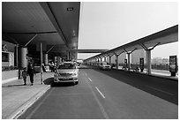 Departure level, Ho Chi Minh City Airport. Ho Chi Minh City, Vietnam ( black and white)