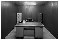 Military command room, Reunification Palace. Ho Chi Minh City, Vietnam ( black and white)