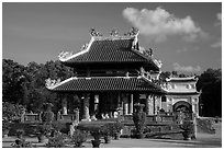 Shrine, Hang Duong Cemetery. Con Dao Islands, Vietnam ( black and white)