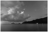 Con Son Bay at dawn. Con Dao Islands, Vietnam ( black and white)