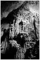 Cave formations, Tam Thanh Cave. Lang Son, Northest Vietnam ( black and white)