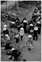 Ky Lua Market,  Cao Bang. Northeast Vietnam (black and white)