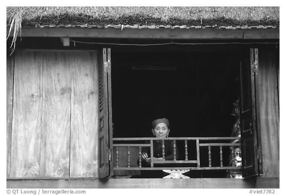 Old woman at her window, Ban Lac. Northwest Vietnam