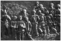 Bas relief celebrating the victims of the French rule, Son La. Northwest Vietnam ( black and white)