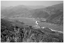 Valley of Lai Chau. Northwest Vietnam ( black and white)