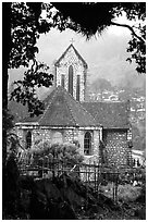 French church, Sapa. Sapa, Vietnam ( black and white)