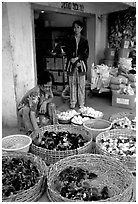 Chicks for sale. Cholon, Ho Chi Minh City, Vietnam ( black and white)
