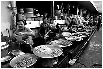 Fish vendors. Ho Chi Minh City, Vietnam ( black and white)
