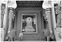 Tay Anh pagoda. Chau Doc, Vietnam (black and white)