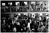 Inside a ferry on the Mekong river. My Tho, Vietnam ( black and white)