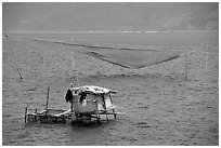 Fishing net,  Nha Trang. Vietnam (black and white)