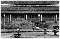 Pavilion,  citadel. Hue, Vietnam ( black and white)